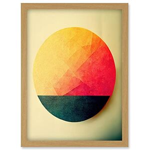 Doppelganger33 LTD Minimalist Geometric Textured Sun Illustration Warm Yellow Orange Red Artwork Framed Wall Art Print A4 Doppelganger33 LTD Minimalist Geometric Textured Sun Illustration Warm Yellow Orange Red Artwork Framed Wall Art Print A4