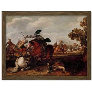 Artery8 Jan Martszen De Jonge A Cavalry Charge Painting Artwork Framed Wall Art Print 18X24 Inch Artery8 Jan Martszen De Jonge A Cavalry Charge Painting Artwork Framed Wall Art Print 18X24 Inch