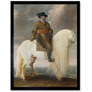 Artery8 Van Hillegaert Prince Maurits White Warhorse Painting Art Print Framed Poster Wall Decor 12x16 inch Artery8 Van Hillegaert Prince Maurits White Warhorse Painting Art Print Framed Poster Wall Decor 12x16 inch