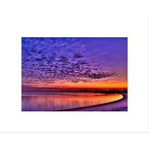 Wee Blue Coo Orange Purple Seascape Beach Sunset Picture Wall Art Print Wee Blue Coo Orange Purple Seascape Beach Sunset Picture Wall Art Print