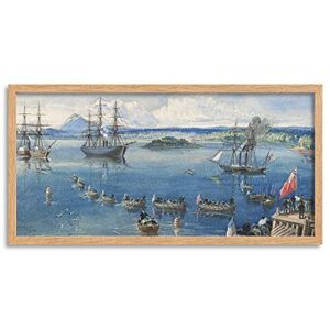 Artery8 Dudley Cable Fleet Leaving Ireland July 1858 Painting Framed Wall Art Print Long 25X12 Inch Artery8 Dudley Cable Fleet Leaving Ireland July 1858 Painting Framed Wall Art Print Long 25X12 Inch