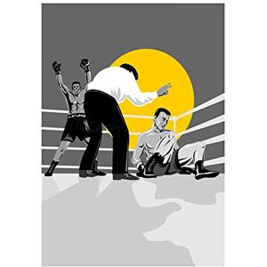 Wee Blue Coo Painting Sport Boxing Champion Knockout Count Wall Art Print Wee Blue Coo Painting Sport Boxing Champion Knockout Count Wall Art Print