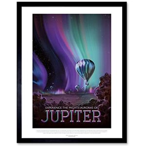 Wee Blue Coo NASA Space Travel Advert Jupiter Art Print Framed Poster Wall Decor 12x16 inch Wee Blue Coo NASA Space Travel Advert Jupiter Art Print Framed Poster Wall Decor 12x16 inch