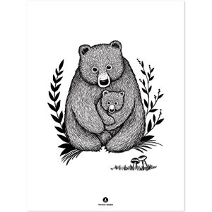 Lilipinso - ROMANIAN HILLS - Child Poster - Family Bear - Wall Art Lilipinso - ROMANIAN HILLS - Child Poster - Family Bear - Wall Art