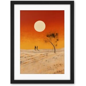 Artery8 Desert Landscape Sunset Sun Oil Painting Amber Orange Yellow Windswept Dunes Artwork Framed Wall Art Print 18X24 Inch Artery8 Desert Landscape Sunset Sun Oil Painting Amber Orange Yellow Windswept Dunes Artwork Framed Wall Art Print 18X24 Inch