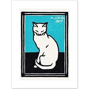 Wee Blue Coo Sitting Cat Julie de Graag Art Print Canvas Premium Wall Decor Poster Wee Blue Coo Sitting Cat Julie de Graag Art Print Canvas Premium Wall Decor Poster