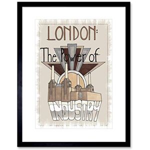 Wee Blue Coo Ad London Capital City Industry Battersea Power Station UK Art Framed Wall Art Print Wee Blue Coo Ad London Capital City Industry Battersea Power Station UK Art Framed Wall Art Print