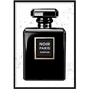Artze Wall Art Noir Paris Perfume Bottle Splashes Poster, 50 cm Width x 70 cm Height, Black Artze Wall Art Noir Paris Perfume Bottle Splashes Poster, 50 cm Width x 70 cm Height, Black