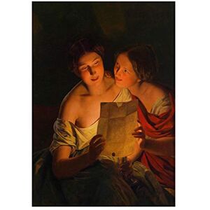 Wee Blue Coo Painting Interior Study Waldmuller Love Letter Wall Art Print Wee Blue Coo Painting Interior Study Waldmuller Love Letter Wall Art Print