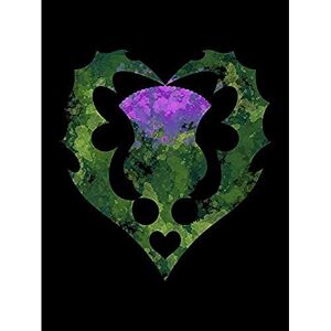 Wee Blue Coo Thistle Scottish Flower Heart Unframed Wall Art Print Poster Home Decor Premium Wee Blue Coo Thistle Scottish Flower Heart Unframed Wall Art Print Poster Home Decor Premium