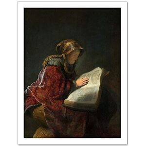 Artery8 Rembrandt Old Woman Reading Prophetess Anna Painting Artwork Framed Wall Art Print 18X24 Inch Artery8 Rembrandt Old Woman Reading Prophetess Anna Painting Artwork Framed Wall Art Print 18X24 Inch