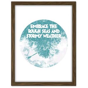 Wee Blue Coo Embrace Rough Seas Stormy Sailor Artwork Framed Wall Art Print 18X24 Inch Wee Blue Coo Embrace Rough Seas Stormy Sailor Artwork Framed Wall Art Print 18X24 Inch