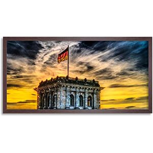 Wee Blue Coo Bundestag Reichstag Berlin Germany Flag Sky Long Panel Framed Wall Art Print Wee Blue Coo Bundestag Reichstag Berlin Germany Flag Sky Long Panel Framed Wall Art Print