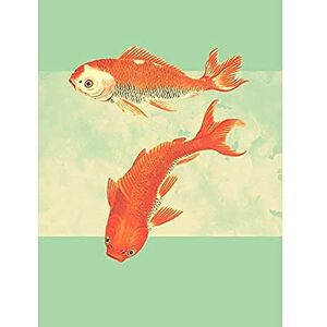 Wee Blue Coo Coy Carp Watercolour Flow Unframed Art Print Poster Wall Decor 12x16 inch Wee Blue Coo Coy Carp Watercolour Flow Unframed Art Print Poster Wall Decor 12x16 inch