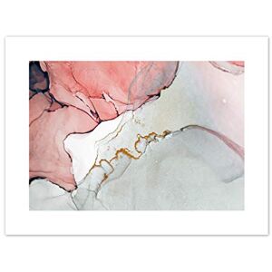 Wee Blue Coo Abstract Paint With Pink Grey Art Print Canvas Premium Wall Decor Poster Wee Blue Coo Abstract Paint With Pink Grey Art Print Canvas Premium Wall Decor Poster