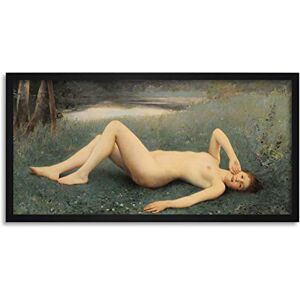 Artery8 Collin Floreal Reclining Nude Female Framed Wall Art Print Long 25X12 Inch Artery8 Collin Floreal Reclining Nude Female Framed Wall Art Print Long 25X12 Inch