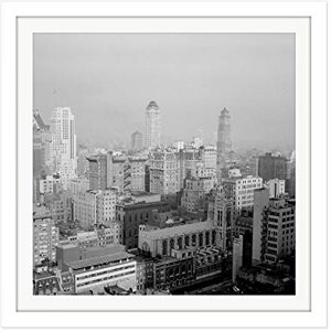 Artery8 New York City Skyline Skyscrapers Vintage Photo Square Wooden Framed Wall Art Print Picture 16X16 Inch Artery8 New York City Skyline Skyscrapers Vintage Photo Square Wooden Framed Wall Art Print Picture 16X16 Inch