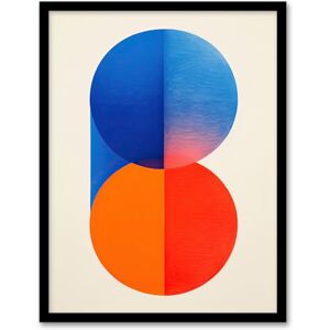 Wee Blue Coo Tangerine Blue Abstract Minimalist Moonrise Sunset Circles Painting Artwork Framed Wall Art Print A4 Wee Blue Coo Tangerine Blue Abstract Minimalist Moonrise Sunset Circles Painting Artwork Framed Wall Art Print A4