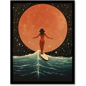 Wee Blue Coo Surfing Through Time And Space Autumn Moonrise Wave Riding Orange Blue Oil Painting Artwork Framed Wall Art Print A4 Wee Blue Coo Surfing Through Time And Space Autumn Moonrise Wave Riding Orange Blue Oil Painting Artwork Framed Wall Art Print A4
