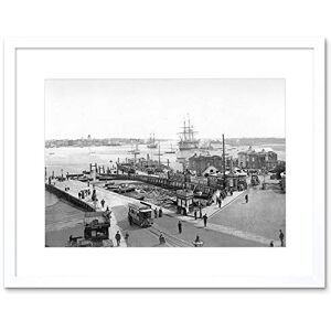 Wee Blue Coo Portsmouth Vintage History Old BW Art Picture Framed Wall Art Print Wee Blue Coo Portsmouth Vintage History Old BW Art Picture Framed Wall Art Print