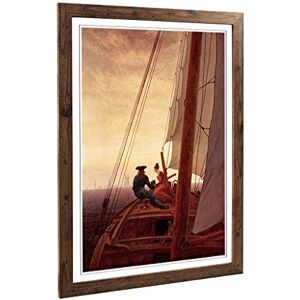 Big Box Art Framed Print of Friedrich Caspar David On a Sailing Ship Design Wall Art Picture Home Decor for Kitchen, Living Room, Bedroom, Hallway, Walnut, A2 / 24.5x18 Inch / 62x45cm Big Box Art Framed Print of Friedrich Caspar David On a Sailing Ship Design Wall Art Picture Home Decor for Kitchen, Living Room, Bedroom, Hallway, Walnut, A2 / 24.5x18 Inch / 62x45cm