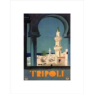 Wee Blue Coo TRAVEL TRIPOLI LIBYA MEDINA MOSQUE MINARET ITALY VINTAGE AD ART PRINT B12X1737 Wee Blue Coo TRAVEL TRIPOLI LIBYA MEDINA MOSQUE MINARET ITALY VINTAGE AD ART PRINT B12X1737
