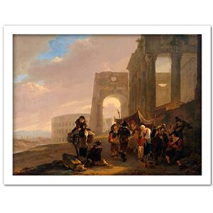 Artery8 Jan Both Street Scene Placed Among Roman Ruins Artwork Framed Wall Art Print 18X24 Inch Artery8 Jan Both Street Scene Placed Among Roman Ruins Artwork Framed Wall Art Print 18X24 Inch