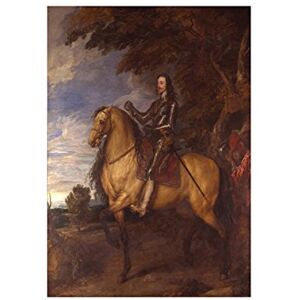 Wee Blue Coo Painting Van Dyck Equestrian Portrait King Charles I Wall Art Print Wee Blue Coo Painting Van Dyck Equestrian Portrait King Charles I Wall Art Print