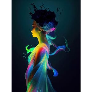 Doppelganger33 LTD Nature Fairy in Colourful Fluorescent Light Dress Large Wall Art Poster Print Thick Paper 18X24 inch Doppelganger33 LTD Nature Fairy in Colourful Fluorescent Light Dress Large Wall Art Poster Print Thick Paper 18X24 inch