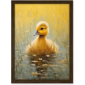 Artery8 Cute Yellow Ducking in Countryside Pond Oil Painting Kids Bedroom Baby Duck Bright Artwork Framed A3 Wall Art Print Artery8 Cute Yellow Ducking in Countryside Pond Oil Painting Kids Bedroom Baby Duck Bright Artwork Framed A3 Wall Art Print