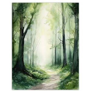 Artery8 Sage Green Springtime By Kath Raymond Forest Trees Soft And Dreamy Watercolour Painting Extra Large XL Wall Art Poster Print Artery8 Sage Green Springtime By Kath Raymond Forest Trees Soft And Dreamy Watercolour Painting Extra Large XL Wall Art Poster Print