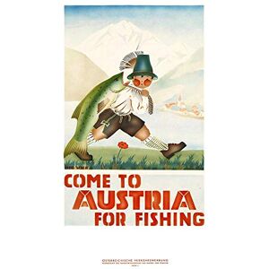 Wee Blue Coo Travel Sport Fishing Angling Salmon Trout Fish Austria Art Print Poster Wall Decor 12X16 Inch Wee Blue Coo Travel Sport Fishing Angling Salmon Trout Fish Austria Art Print Poster Wall Decor 12X16 Inch