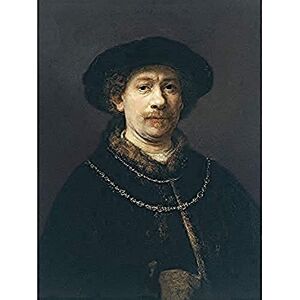 Fine Art Prints Rembrandt Self Portrait Wearing A Hat And Two Chains Art Print Canvas Premium Wall Decor Poster Mural Fine Art Prints Rembrandt Self Portrait Wearing A Hat And Two Chains Art Print Canvas Premium Wall Decor Poster Mural