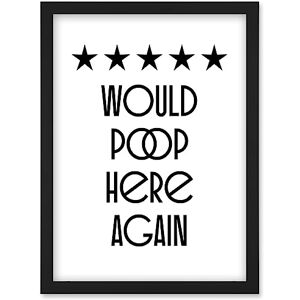 Artery8 - Toilet Sign - A4 - Black - Wall Art Print Artery8 - Toilet Sign - A4 - Black - Wall Art Print