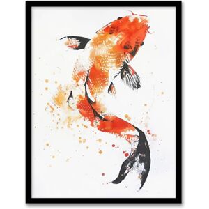 Artery8 Japanese Koi Carp Fish Orange Black Watercolour Bathroom Toilet Artwork Framed Wall Art Print 18X24 Inch Artery8 Japanese Koi Carp Fish Orange Black Watercolour Bathroom Toilet Artwork Framed Wall Art Print 18X24 Inch
