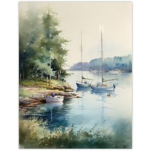Artery8 Sailboat Watercolour Study River Thames 1967 Large Wall Art Poster Print Thick Paper 18X24 Inch Artery8 Sailboat Watercolour Study River Thames 1967 Large Wall Art Poster Print Thick Paper 18X24 Inch