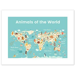 Fine Art Prints Animals Of The World Map Art Print Canvas Premium Wall Decor Poster Fine Art Prints Animals Of The World Map Art Print Canvas Premium Wall Decor Poster