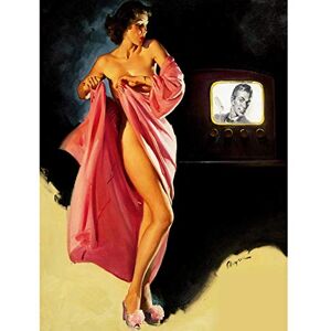 Wee Blue Coo Pin Up Girl Undressed TV Large Wall Art Poster Print Thick Paper 18X24 Inch Wee Blue Coo Pin Up Girl Undressed TV Large Wall Art Poster Print Thick Paper 18X24 Inch