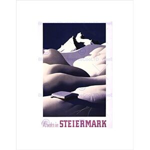 Wee Blue Coo Travel Tourism Winter Steiermark Alpine Mountain Snow Wall Art Print Wee Blue Coo Travel Tourism Winter Steiermark Alpine Mountain Snow Wall Art Print