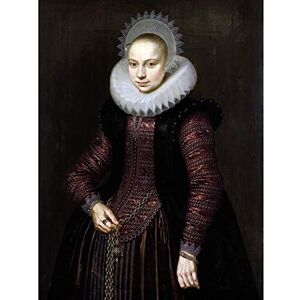 Artery8 Van Der Voort Portrait Girl Chain Painting Large Wall Art Poster Print Thick Paper 18X24 Inch Artery8 Van Der Voort Portrait Girl Chain Painting Large Wall Art Poster Print Thick Paper 18X24 Inch