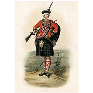 Wee Blue Coo Painting Portrait Highland Clan Scotland Tartan Shaw Wall Art Print Wee Blue Coo Painting Portrait Highland Clan Scotland Tartan Shaw Wall Art Print