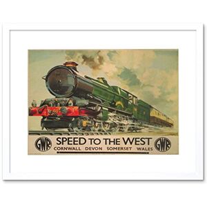 Wee Blue Coo Travel Gwr Railway Rail Train Steam Engine Retro Framed Print Picture F12X1242 Wee Blue Coo Travel Gwr Railway Rail Train Steam Engine Retro Framed Print Picture F12X1242