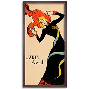 Wee Blue Coo Lautrec Jane Avril Long Panel Framed Wall Art Print Wee Blue Coo Lautrec Jane Avril Long Panel Framed Wall Art Print