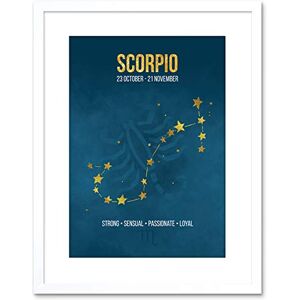 Wee Blue Coo ZODIAC STAR SIGN BIRTHDAY ASTROLOGY BLUE SCORPIO FRAMED ART PRINT F97X13499 Wee Blue Coo ZODIAC STAR SIGN BIRTHDAY ASTROLOGY BLUE SCORPIO FRAMED ART PRINT F97X13499