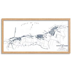 Artery8 Map Cappon 19129 Newport Wormit Scotland Plan Framed Wall Art Print Long 25X12 Inch Artery8 Map Cappon 19129 Newport Wormit Scotland Plan Framed Wall Art Print Long 25X12 Inch
