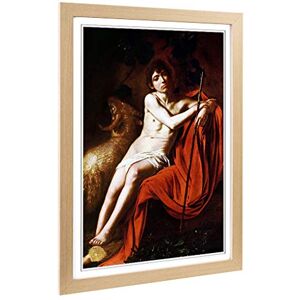 Big Box Art Framed Print of Michelangelo Caravaggio John The Baptist Design Wall Art Picture Home Decor for Kitchen, Living Room, Bedroom, Hallway, Oak, A2 / 24.5x18 Inch / 62x45cm Big Box Art Framed Print of Michelangelo Caravaggio John The Baptist Design Wall Art Picture Home Decor for Kitchen, Living Room, Bedroom, Hallway, Oak, A2 / 24.5x18 Inch / 62x45cm