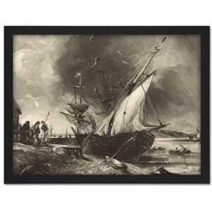 Artery8 David Lucas View On The Orwell Near Ipswich 1838 Painting Artwork Framed Wall Art Print 18X24 Inch Artery8 David Lucas View On The Orwell Near Ipswich 1838 Painting Artwork Framed Wall Art Print 18X24 Inch