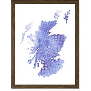 Fine Art Prints Scotland Tartan Map Blue Large Framed Art Print Poster Wall Decor 18x24 inch Fine Art Prints Scotland Tartan Map Blue Large Framed Art Print Poster Wall Decor 18x24 inch