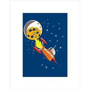 Wee Blue Coo Nursery Spaceship Spaceman Moon Planet Space Kids Bedroom Wall Art Print Wee Blue Coo Nursery Spaceship Spaceman Moon Planet Space Kids Bedroom Wall Art Print