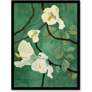 Artery8 Japanese White Cherry Tree Flower Green Design Bedroom Artwork Framed Wall Art Print 18X24 Inch Artery8 Japanese White Cherry Tree Flower Green Design Bedroom Artwork Framed Wall Art Print 18X24 Inch